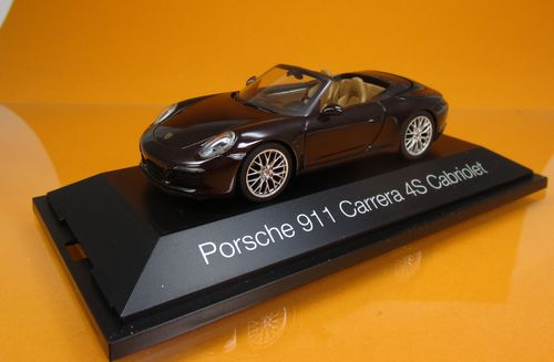 Porsche 911 Carrera 4S Cabriolet mahagonimetallic 1/43