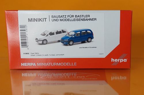 Minikit Opel Zafira (2 Stück) blau & weiß 1:87