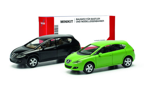 Minikit Seat Leon (2 Stück) hellgrün & schwarz 1:87