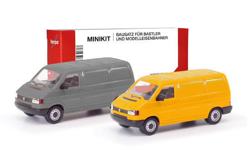 Minikit VW T4 Kasten grau / ginstergelb 1:87