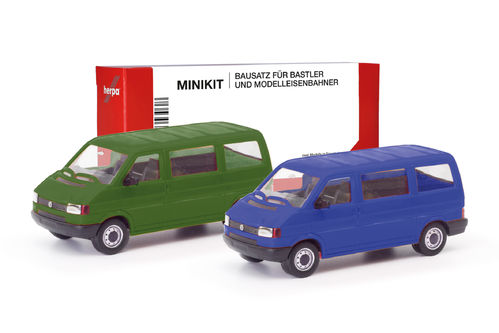 Minikit VW T4 Kombi olivgrün / ultramarinblau 1:87
