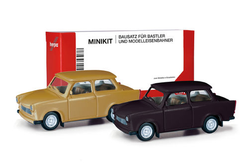 Minikit IFA Trabant 601 Limousine samtocker / rallyeschwarz 1:87