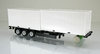 40 ft. Containerchassis mit 2 x 20 ft. Container, Chassis schwarz in 1:87
