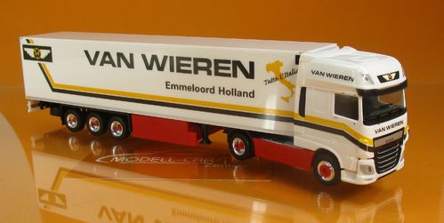 DAF XF SSC Euro 6 Kühlkoffer-Sattelzug Van Wieren NL 1:87