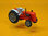 Traktor Famulus Rot/Grau mit grauen Felgen