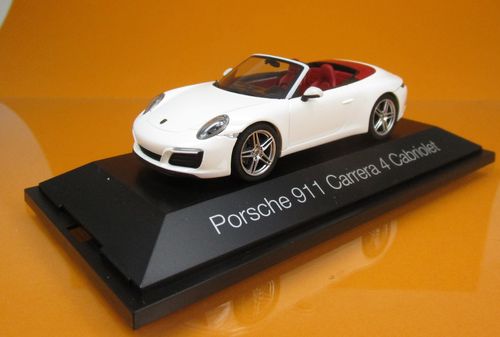 Porsche 911 Carrera 4 Cabriolet carraraweiß metallic 1/43