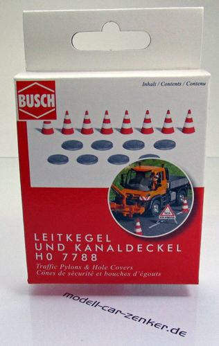 M-Welt Bausatz: Kanaldeckel & Leitkegel H0
