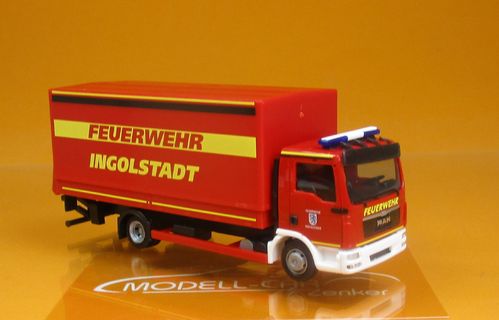 MAN TGL Planen-LKW mit Ladebordwand Feuerwehr Ingolstadt 1:87