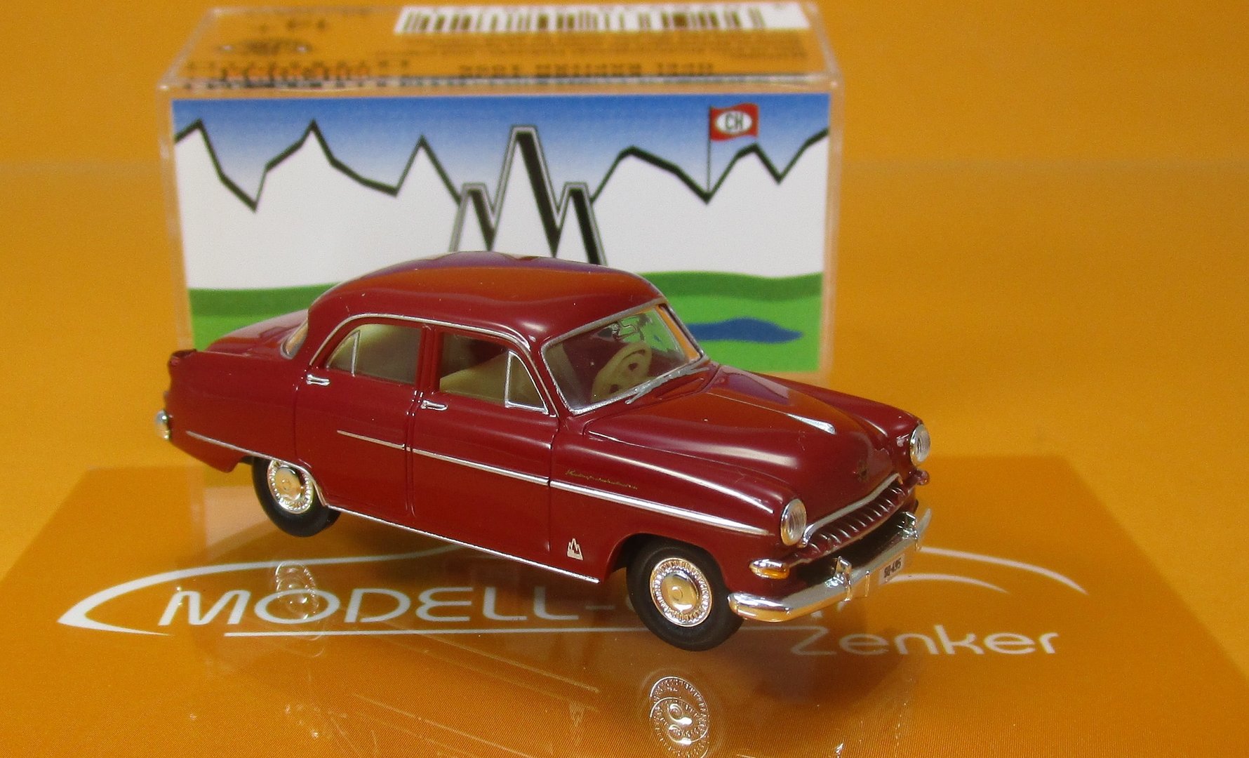 BREKINA BREKINA 20874 Scala HO Opel Kapitän bicolore colore rosso/nero anno 1954 