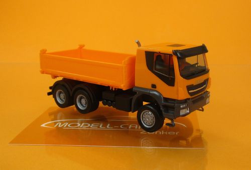 Iveco Trakker 6x6 Baukipper-LKW orange 1:87