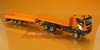 Iveco Trakker 6x6 Abrollflat-LKW Tiefladeanhänger orange 1:87