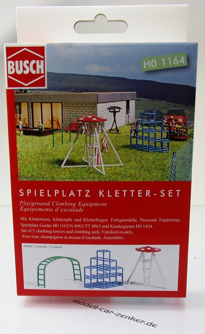 H0 BUSCH Spielplatz Kletter Set Kletterturm Kletterpilz Kletterbogen DDR # 1164
