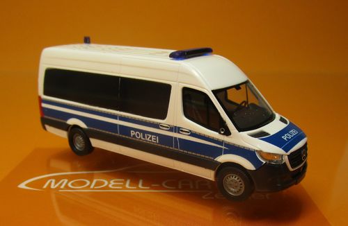 Mercedes Sprinter 18 Bus lang Polizei Hamburg 1/87