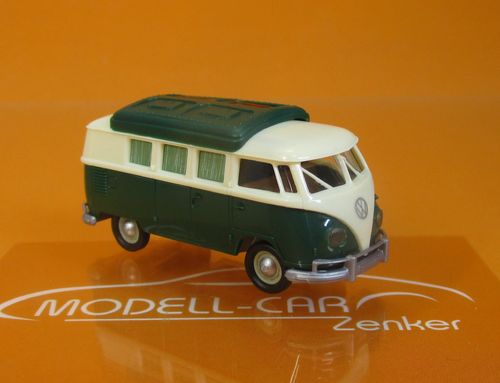 VW T1b Camper mit Dormobildach (hellelfenbein/moosgrün)