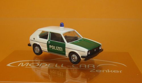 VW Golf I Polizei Weiß-Grün 1:87