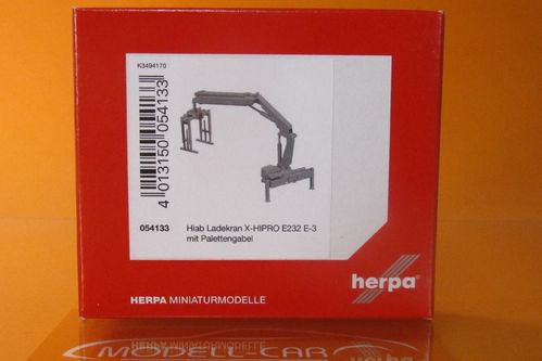 Hiab Ladekran X-HIPRO 232 E-3 Palettengabel rot 1:87