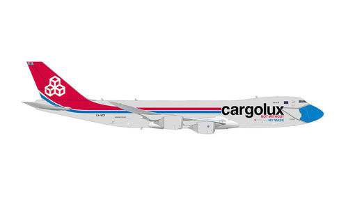 Cargolux Boeing 747-8F "Not without my mask" LX-VCF