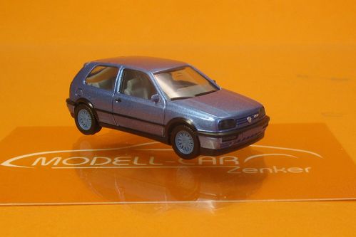 VW Golf III VR6 blaumetallic Felgen blau 1:87