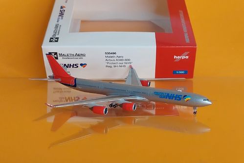Maleth Aero Airbus A340-600 “Protect Our NHS” – 9H-NHS 1:500