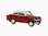Skoda Octavia Limousine dunkelrot / weiß 1960 1:87