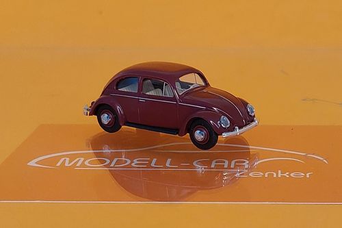 VW Käfer mit Brezelfenster Dunkelrot 1:87