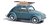 VW Käfer Brezelfenster Gepäckträger Blau 1:87