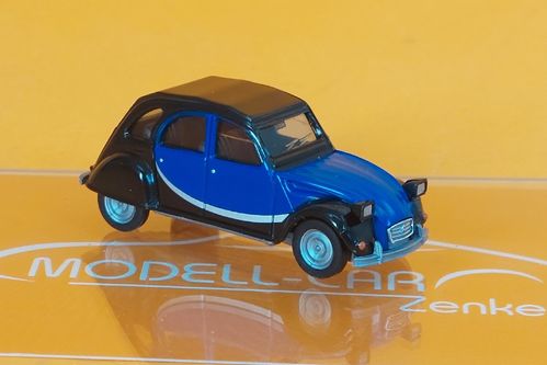 Citroën 2 CV Charleston schwarz / blau 1:87