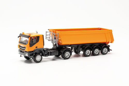 Iveco Trakker Cargobull-Kippauflieger orange 1:87