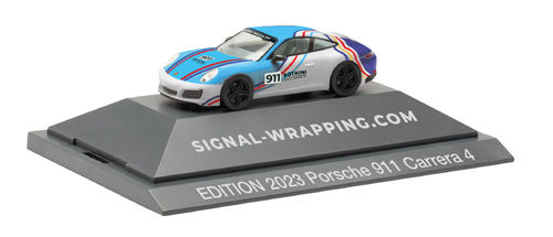 Porsche 911 Carrera Signal Wrapping Edition 2023 Rothini 1:87