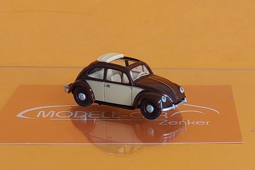 VW Käfer 1200 Faltdach - schokoladenbraun/elfenbein 1:87