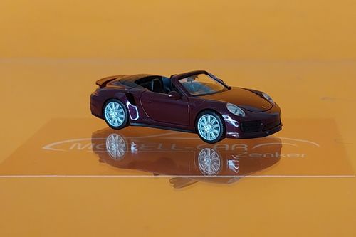 Porsche 911 (991.2) Turbo Cabrio rubinrot metallic 1:87