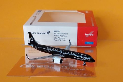 Herpa Wings 537391 Air New Zealand Airbus A321neo - ZK-OYB 1:500