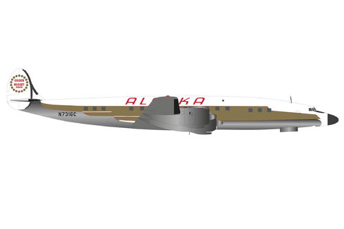 Herpa 573023 Alaska Airlines Lockheed L-1649A Starliner – N7316C 1:200