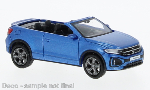 VW T-Roc Cabriolet offen metallic-blau 2022 1:87