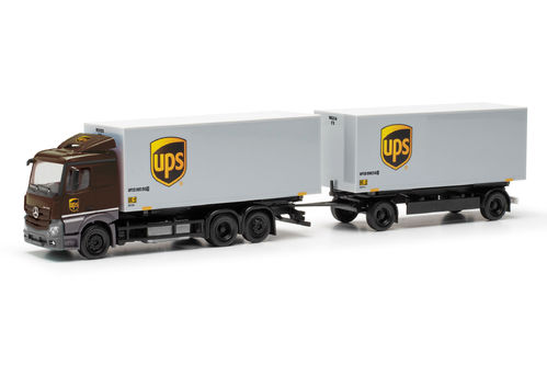 MB Actros Classicspace Wechselkoffer-HZ "UPS" 1:87