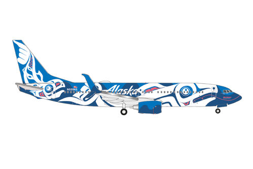 Herpa 537643 Alaska Airlines Boeing 737-800 N559 AS 1:500
